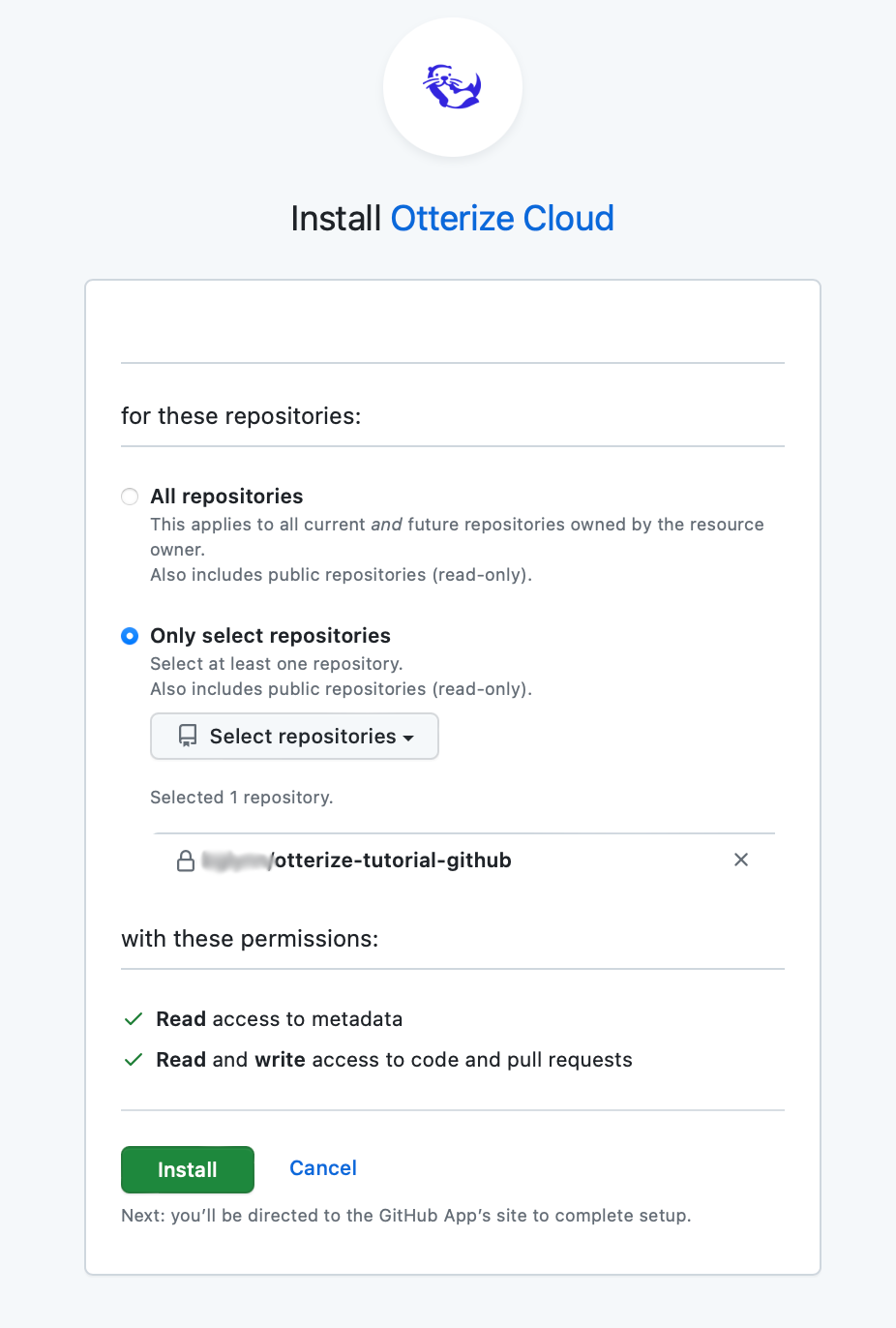 GitHub App Install Example